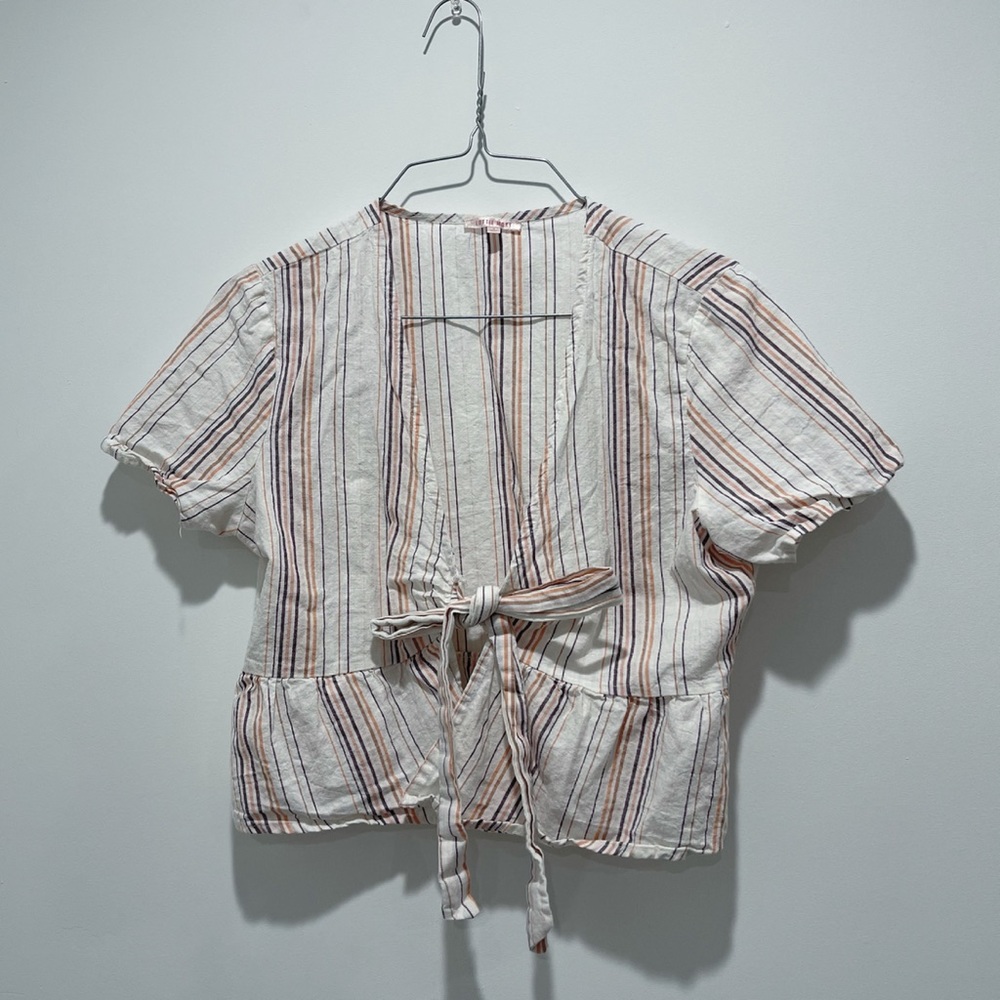 Pacsun linen wrap top